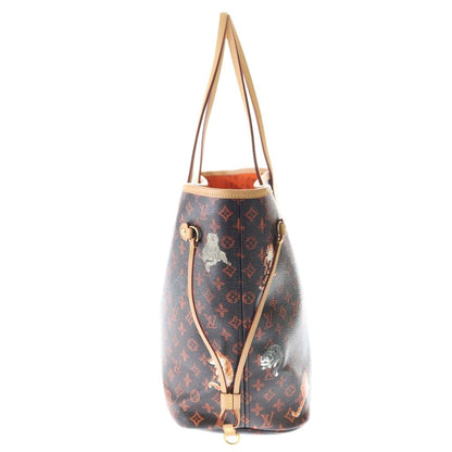 Louis Vuitton Catgram Neverfull MM Transformed Monogram Leather Hand Tote Gold — view 3