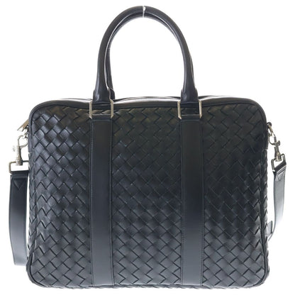 Bottega Veneta Intrecciato Leather Slim 2-Way Hand Shoulder Briefcase Business
