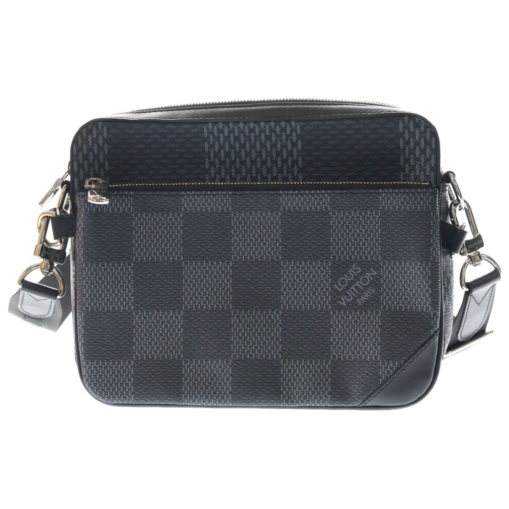 Louis Vuitton Damier Graphite Trio Messenger Bag Black Noir Silver