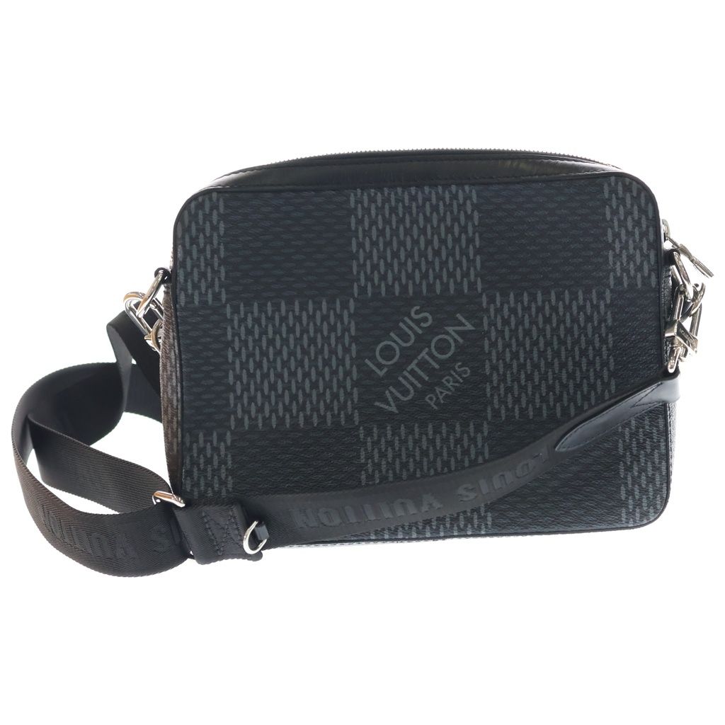 Louis Vuitton Damier Graphite Trio Messenger Bag Black Noir Silver — view 2