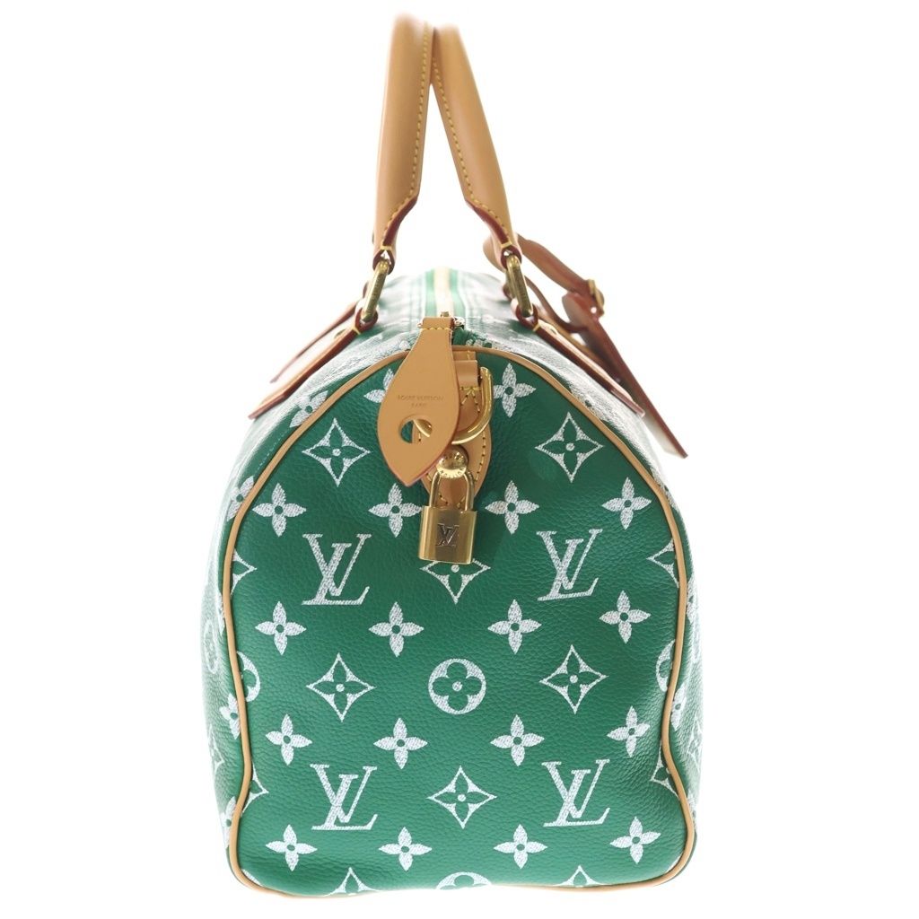 Louis Vuitton Monogram Speedy Bandouliere 32 2-Way Boston Bag Brown Green — view 3