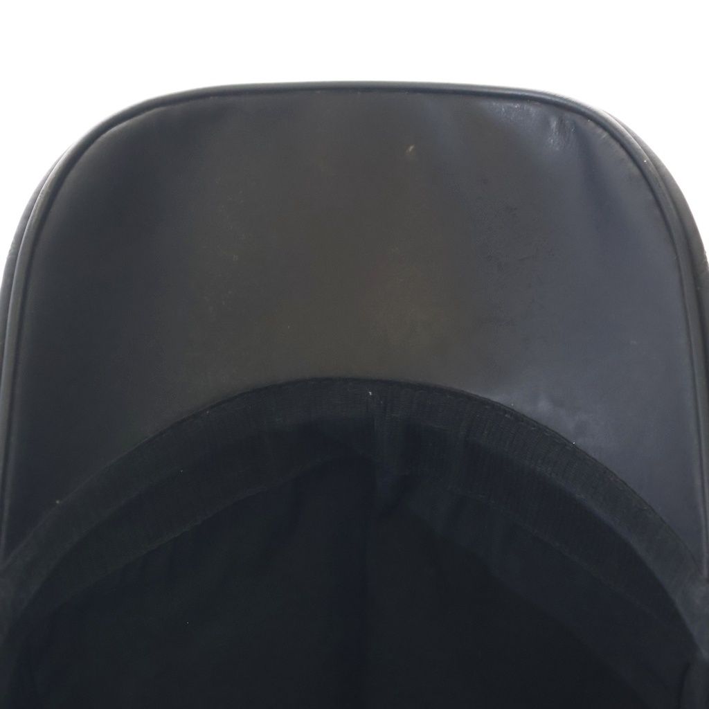Louis Vuitton Monogram Shadow Leather Baseball Cap Hat Black — view 5