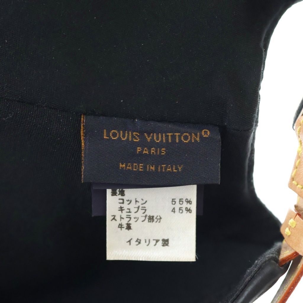 Louis Vuitton Monogram Shadow Leather Baseball Cap Hat Black — view 6