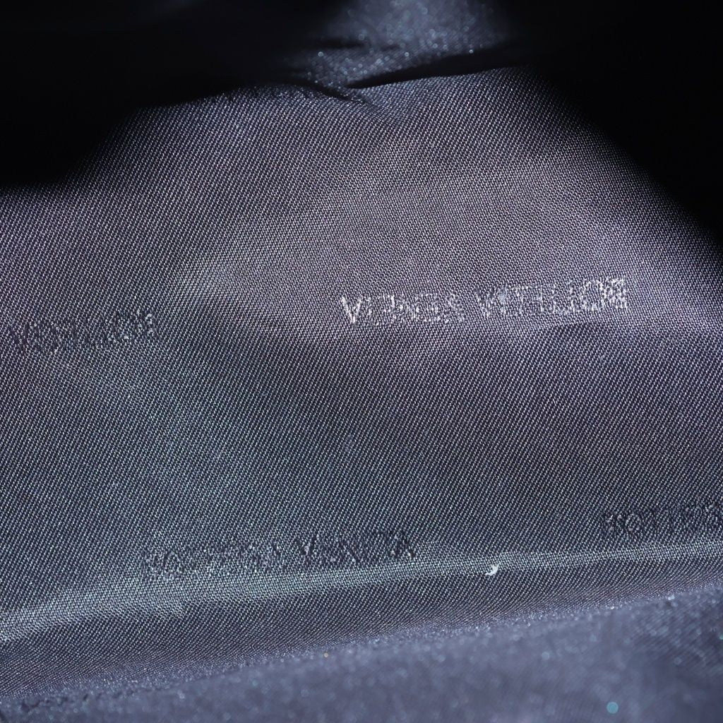 Bottega Veneta Intrecciato Lame Handbag Pouch Case Black Gold Leather — view 5