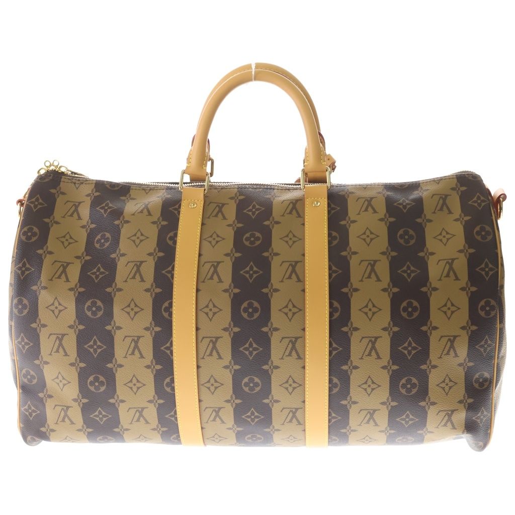 Louis Vuitton Monogram Stripe Keepall Bandouliere 50 2-Way Boston Bag Leather — view 2