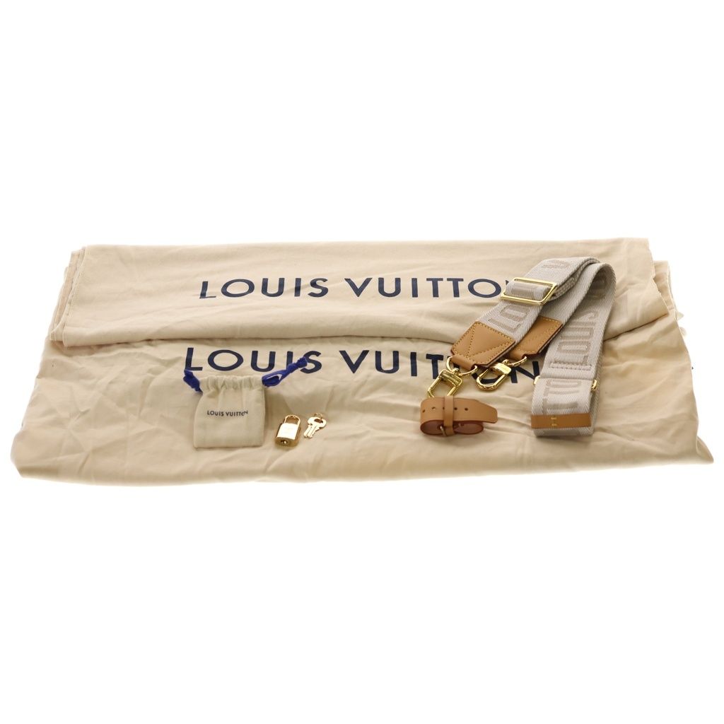 Louis Vuitton Monogram Stripe Keepall Bandouliere 50 2-Way Boston Bag Leather — view 7
