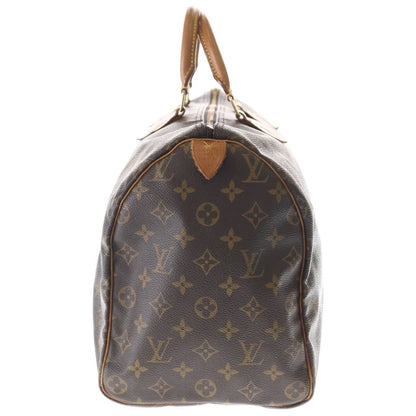 Louis Vuitton Monogram Speedy 40 Boston Bag Brown Leather Gold — view 3