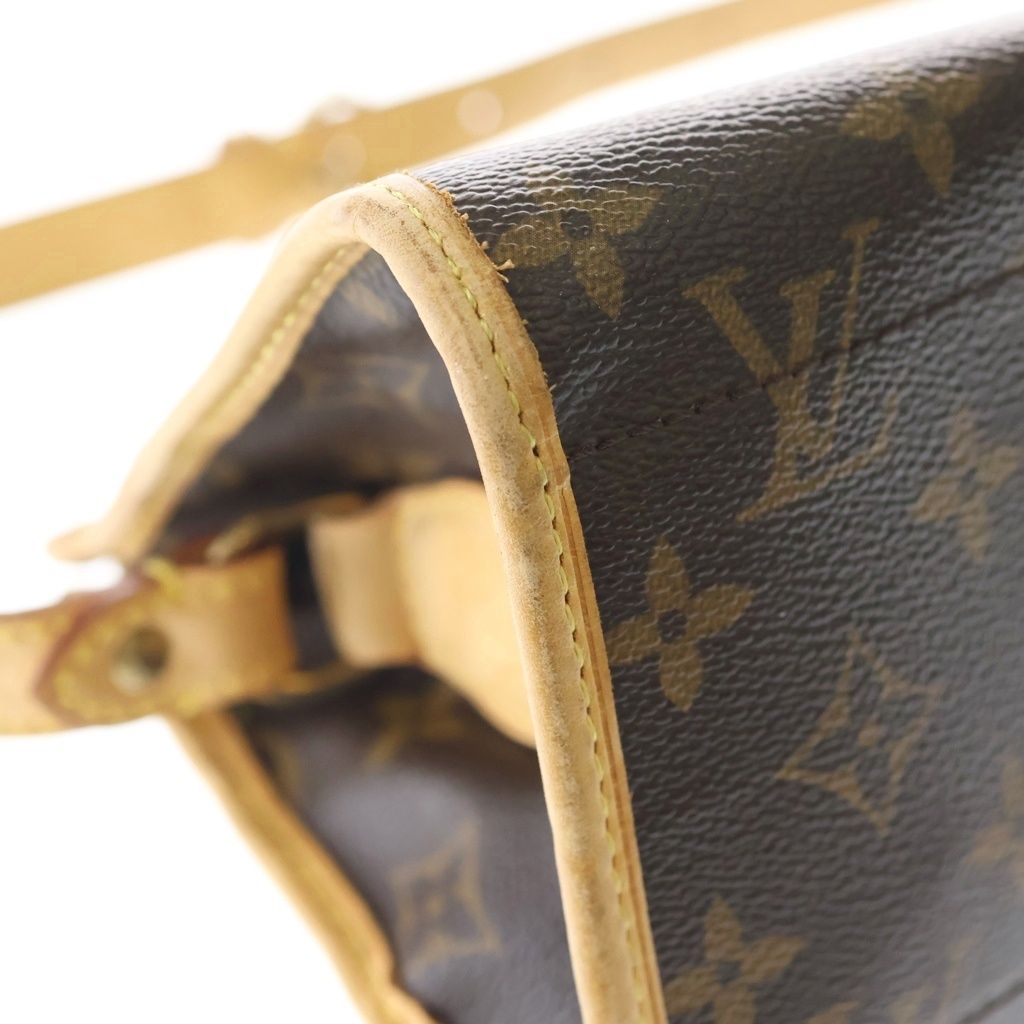 Louis Vuitton Monogram Popincourt Long Mini Shoulder Bag Brown Leather Gold — view 6