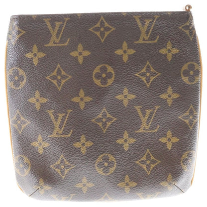 Louis Vuitton Monogram Partition Pouch Case Clutch Brown Leather Gold — view 2