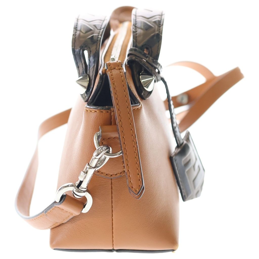 Fendi by the Way Small Mini Shoulder Bag Brown Leather Silver — view 3