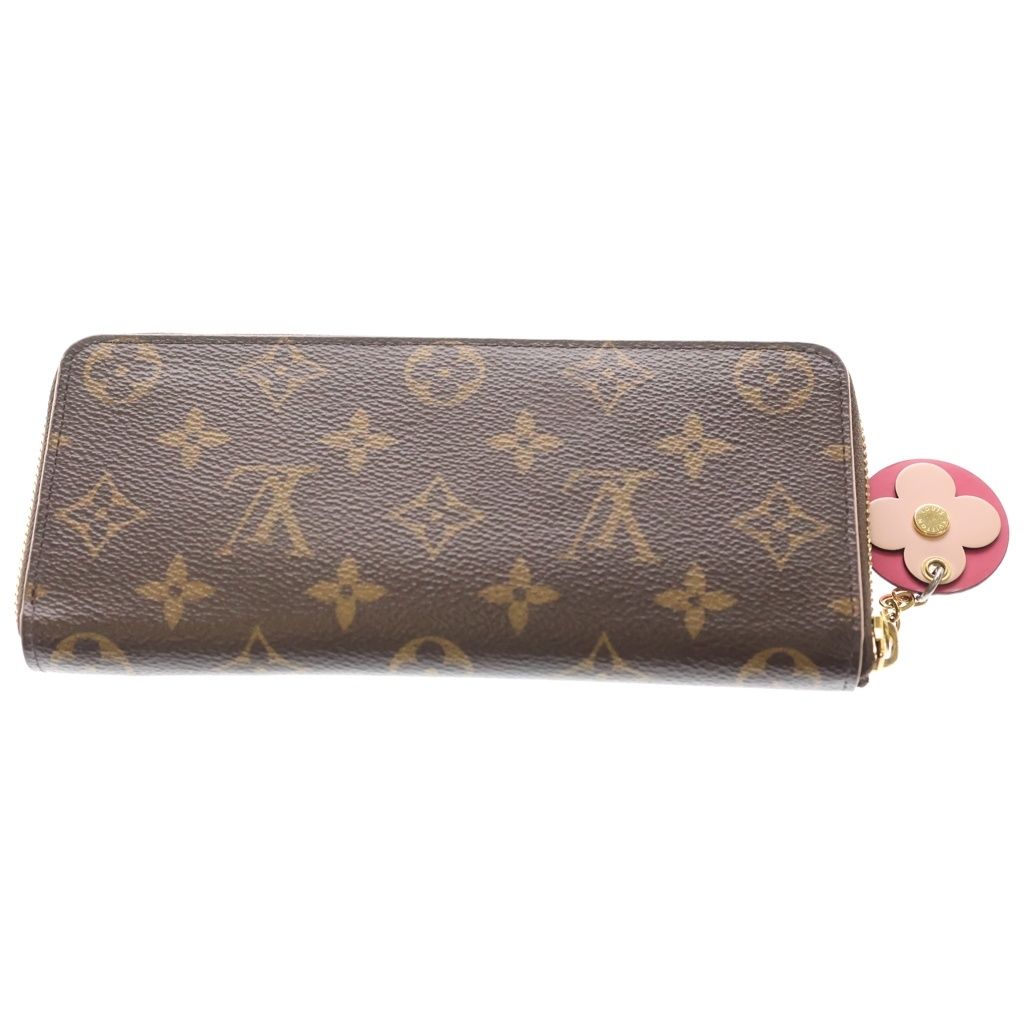 Louis Vuitton Portefeuille Clemence Flower Charm Monogram Leather Zippy Wallet — view 2