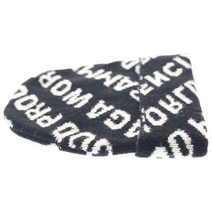 Balenciaga World Food Programme Beanie Knit Cap Hat Black — view 4