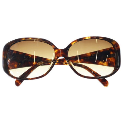 Prada Triangle Plate Sunglasses Brown Frame Gradient Lens 59 15 Gold Eyewear