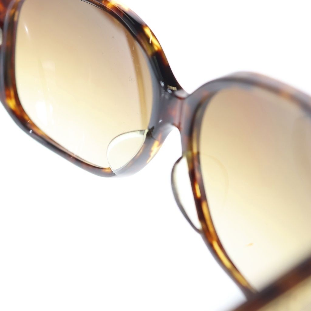 Prada Triangle Plate Sunglasses Brown Frame Gradient Lens 59 15 Gold Eyewear — view 5