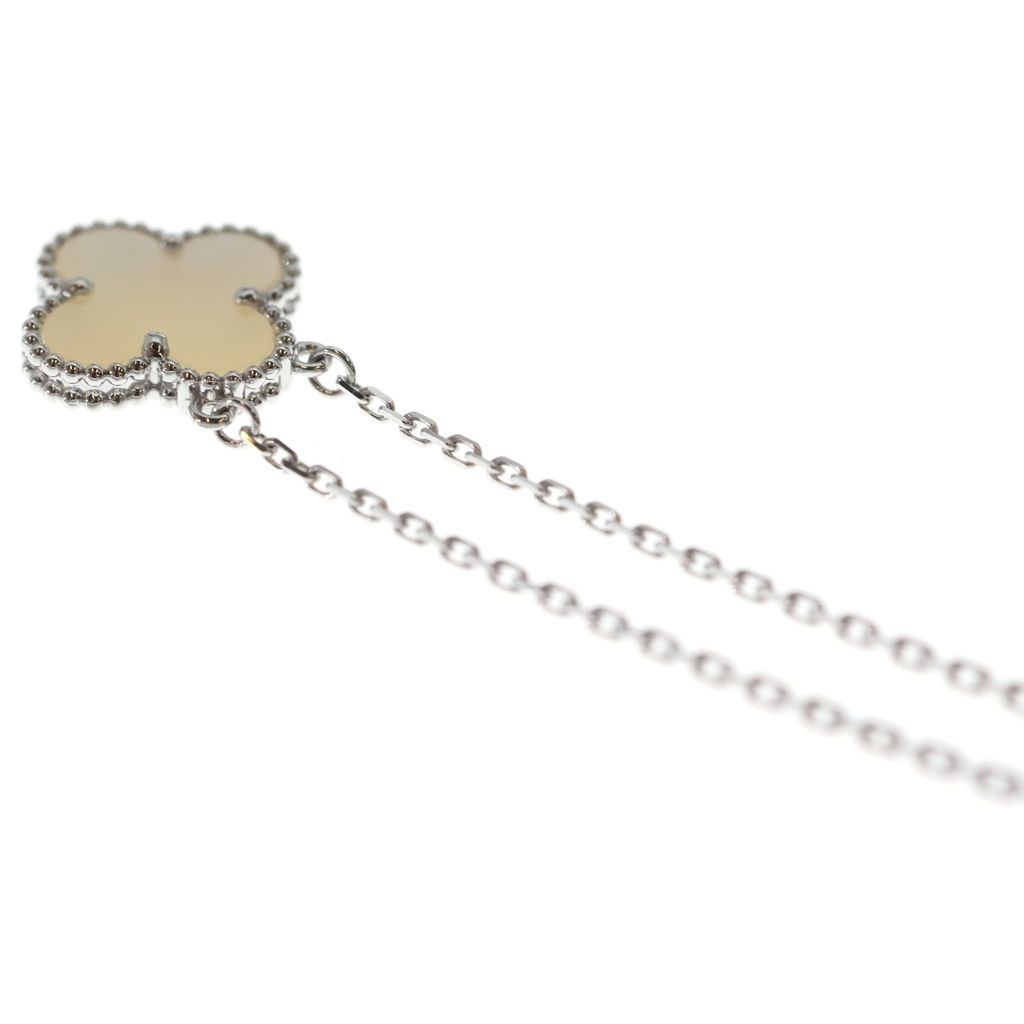 Van Cleef & Arpels Vintage Alhambra Necklace Pendant Chain Mother of Pearl — view 5