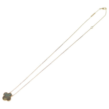 Van Cleef & Arpels Alhambra Gray Mother of Pearl Necklace Pendant Chain Pink — view 2