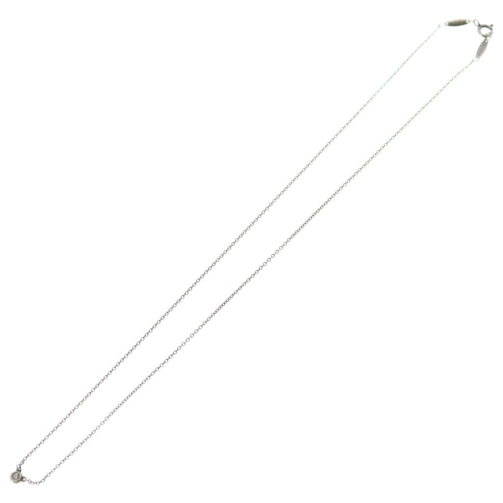 Tiffany & Co Elsa Peretti by the Yard Diamond Necklace Pendant Chain Silver — view 2