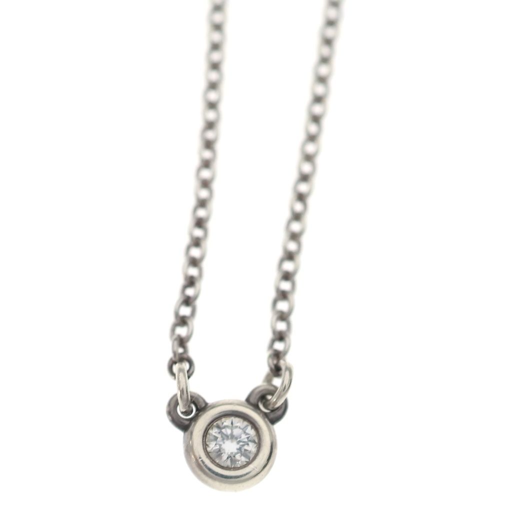 Tiffany & Co Elsa Peretti by the Yard Diamond Necklace Pendant Chain Silver — view 3