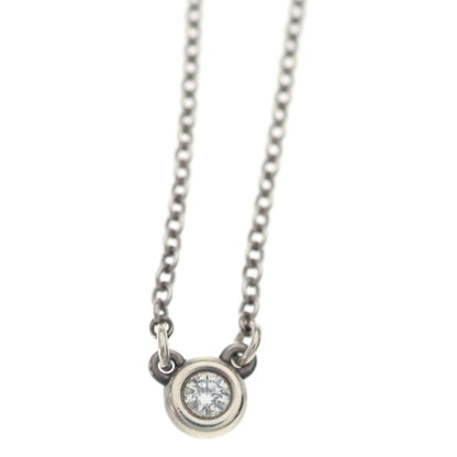 Tiffany & Co Elsa Peretti by the Yard Diamond Necklace Pendant Chain Silver — view 3