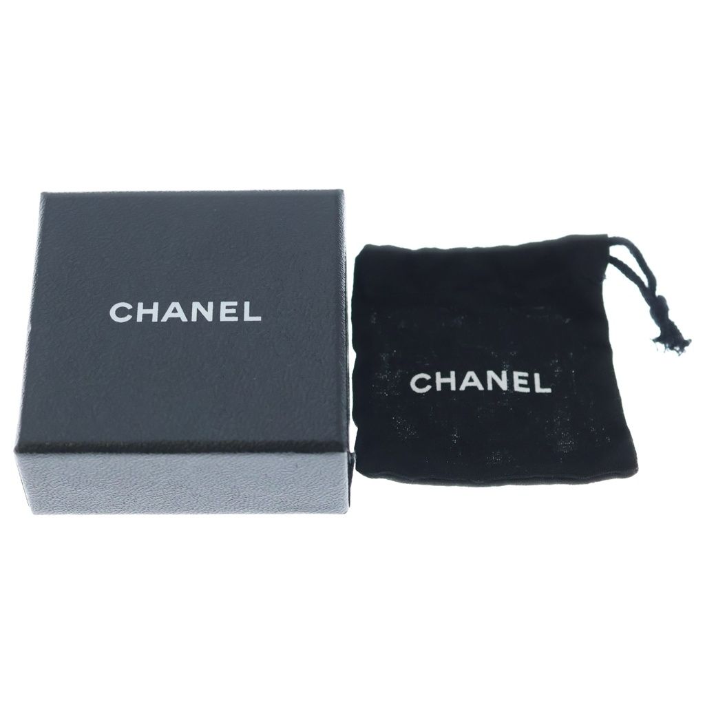 Chanel CC Logo Round Earrings Gold Black — view 6
