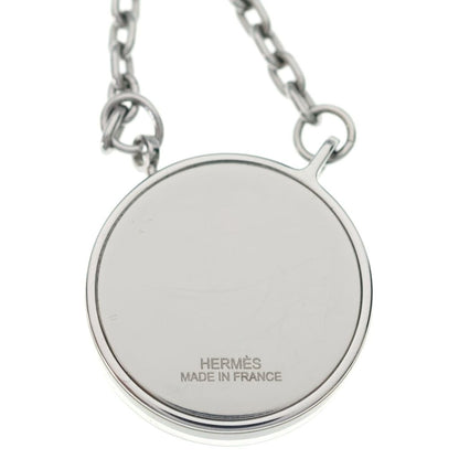 Hermes Labyrinth Necklace Pendant Chain Black Silver — view 4