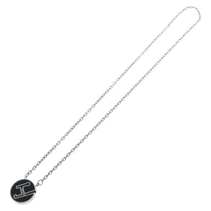 Hermes Labyrinth Necklace Pendant Chain Black Silver — view 2