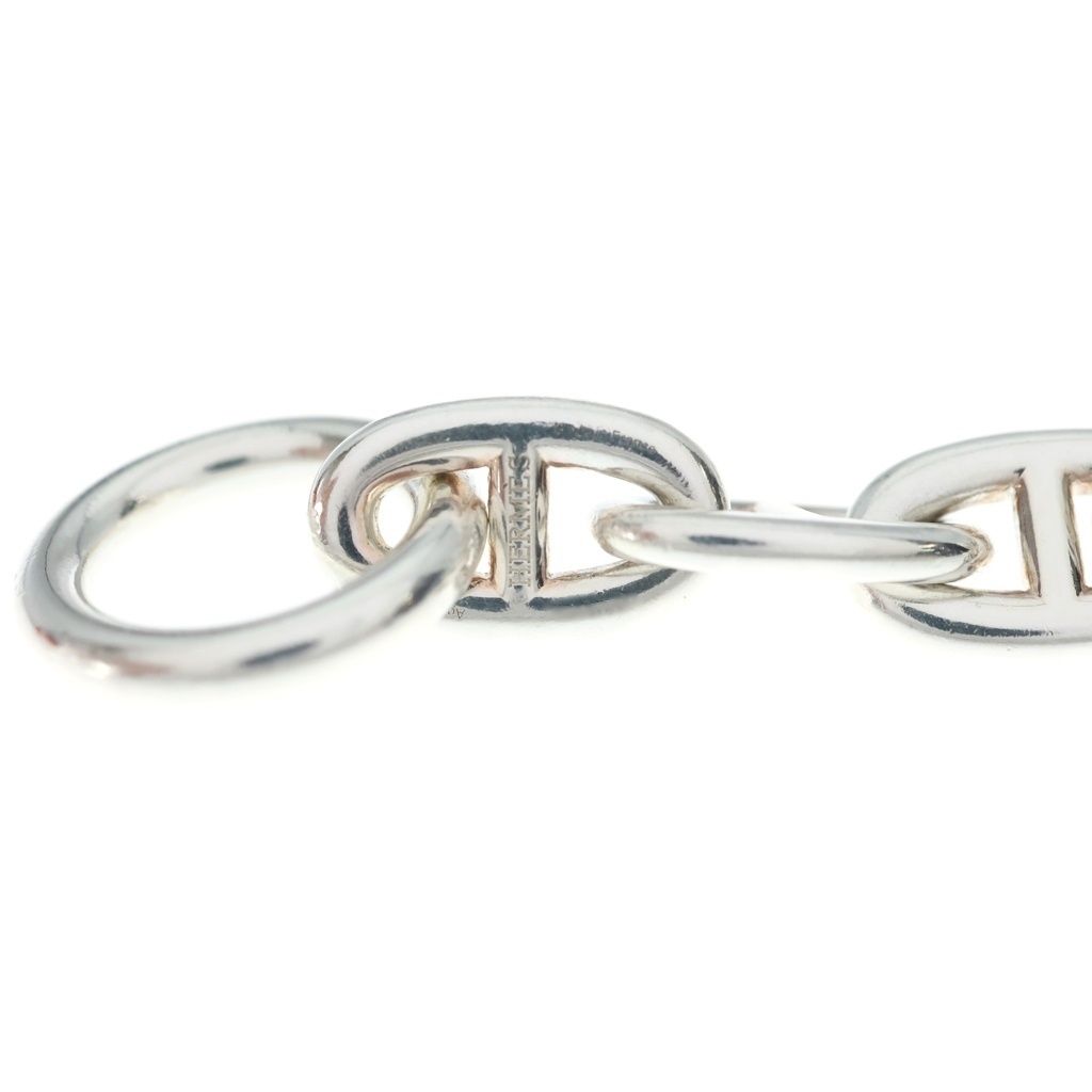 Hermes Chaine D'ancre TGM 11 Pieces Silver Chain Necklace — view 5