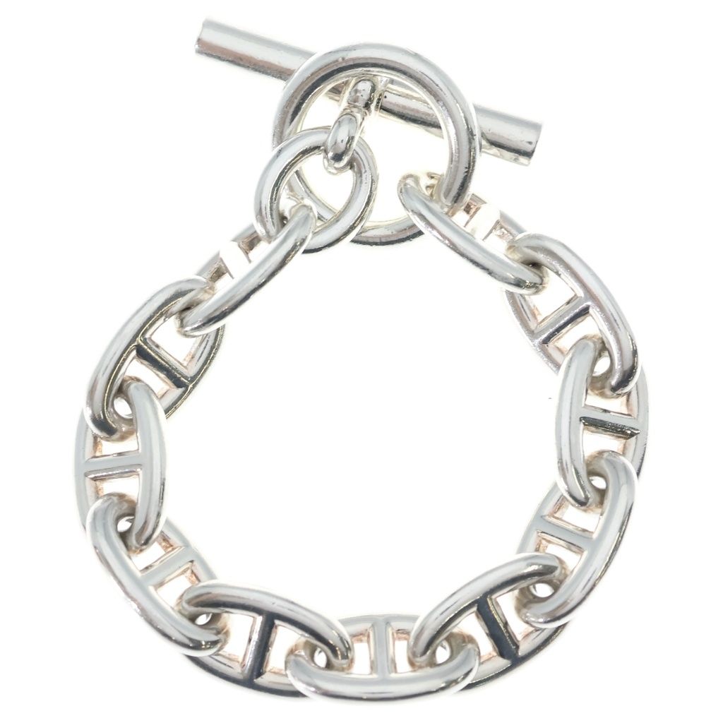 Hermes Chaine D'ancre TGM 11 Pieces Silver Chain Necklace — view 2