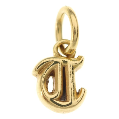 Chrome Hearts 22k Stack Alphabet T Charm Initial Necklace Top Gold