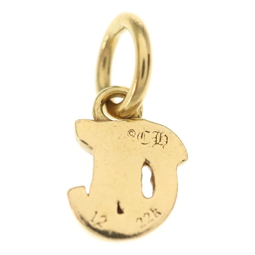 Chrome Hearts 22k Stack Alphabet T Charm Initial Necklace Top Gold — view 2