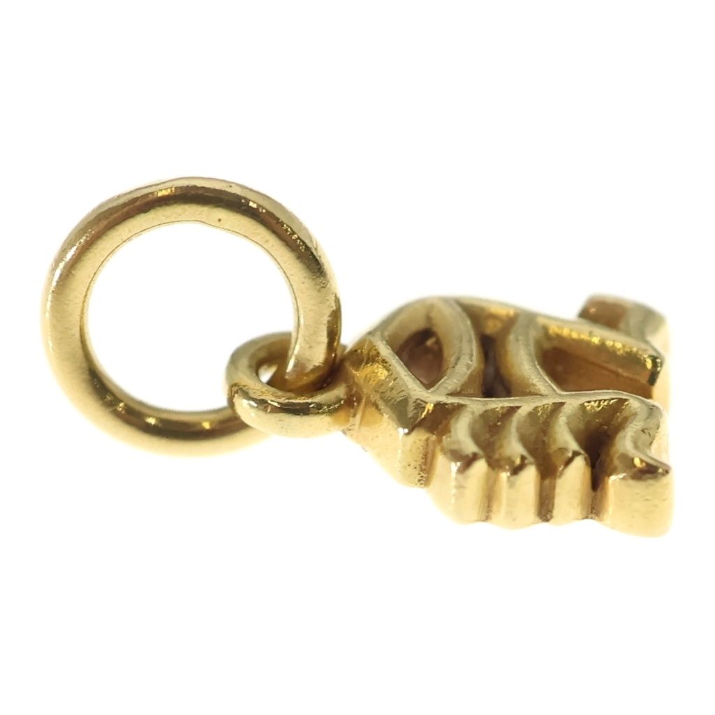 Chrome Hearts 22k Stack Alphabet Charm Initial Necklace Top Gold — view 4