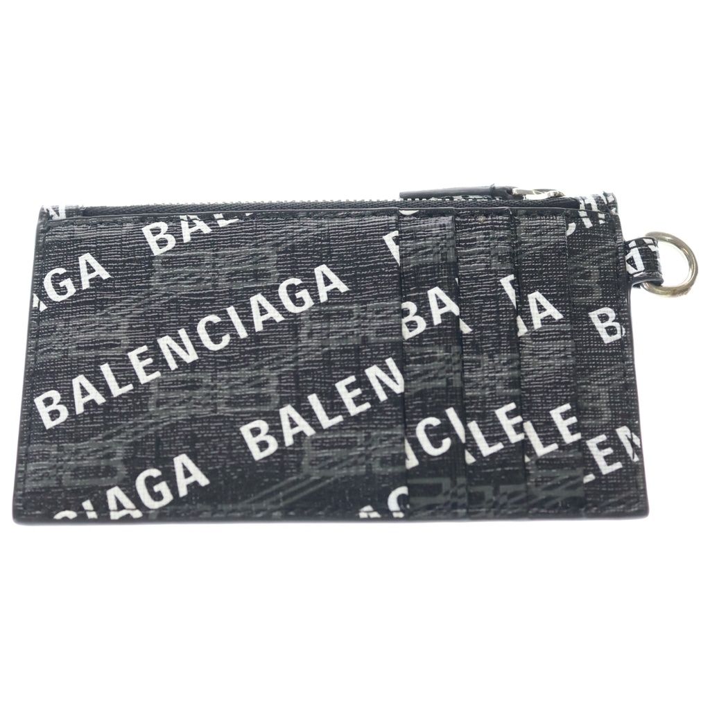 Balenciaga Logo Print Card Case Black — view 2