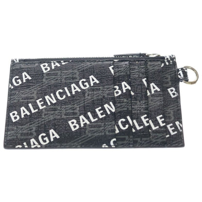 Balenciaga Logo Print Card Case Black — view 2