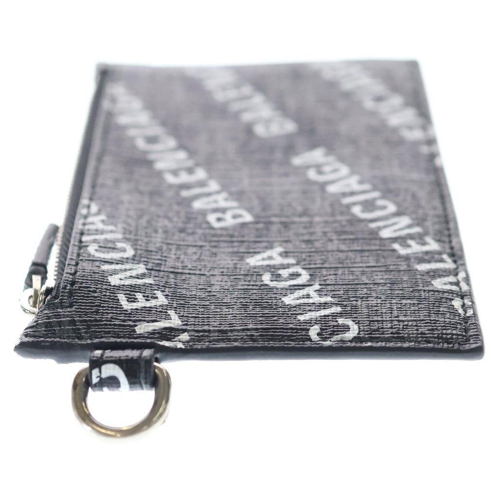 Balenciaga Logo Print Card Case Black — view 3