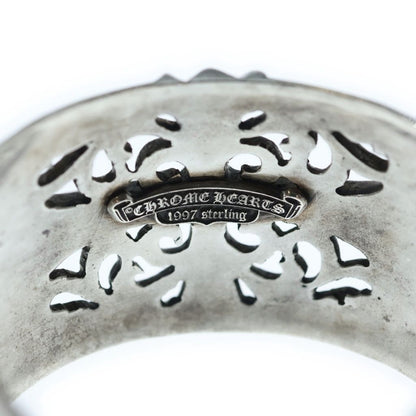 Chrome Hearts Flrl Crs Calf Floral Cross Wide Silver Bracelet — view 5