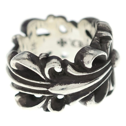 Chrome Hearts Dbl Flrl Crs Double Floral Cross Ring Silver — view 3