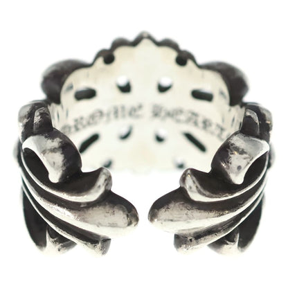 Chrome Hearts Dbl Flrl Crs Double Floral Cross Ring Silver — view 2