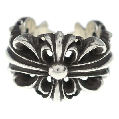 Chrome Hearts Dbl Flrl Crs Double Floral Cross Ring Silver — view 4