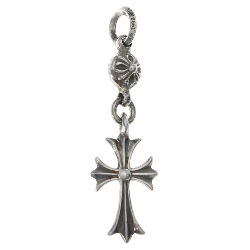 Chrome Hearts Tny CH Crs 1 Ball Tiny CH Cross Charm Pendant Top Silver