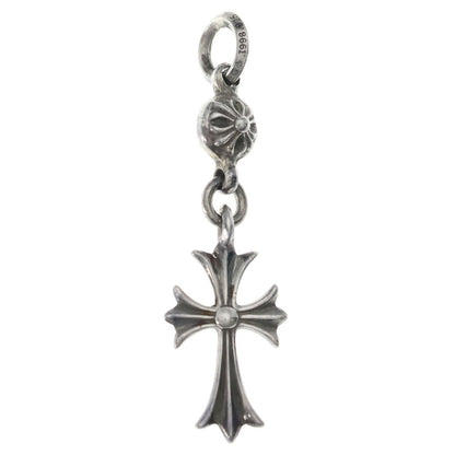Chrome Hearts Tny CH Crs 1 Ball Tiny CH Cross Charm Pendant Top Silver