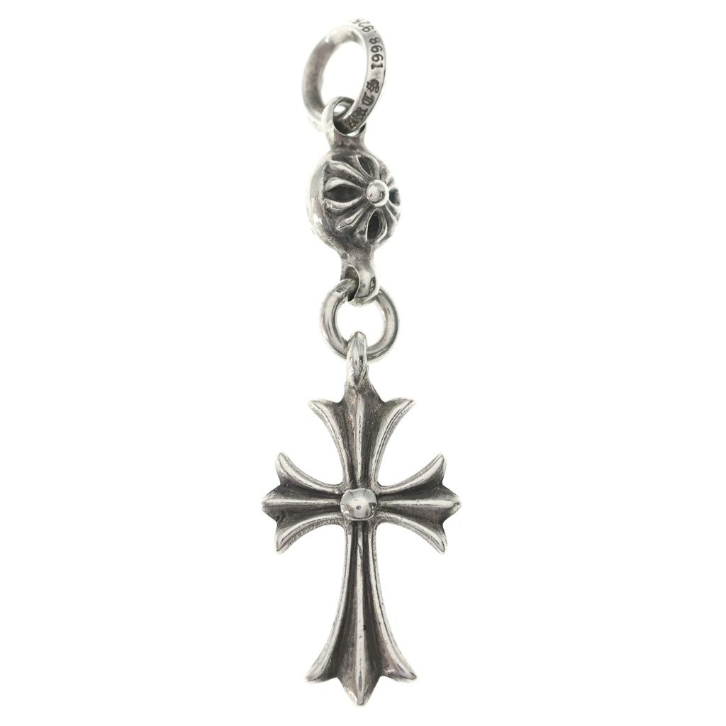 Chrome Hearts Tny CH Crs 1 Ball Tiny CH Cross Charm Pendant Top Silver — view 2