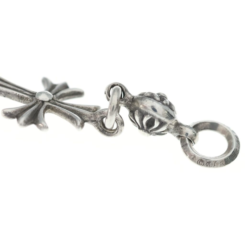 Chrome Hearts Tny CH Crs 1 Ball Tiny CH Cross Charm Pendant Top Silver — view 6