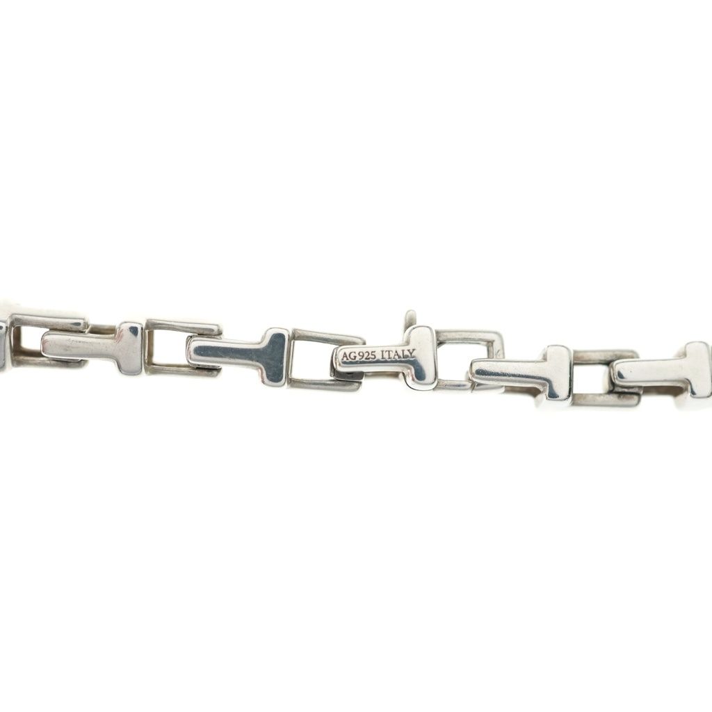 Tiffany & Co T Narrow Chain Necklace Silver — view 6