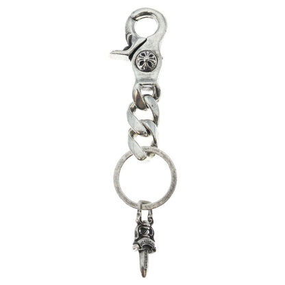 Chrome Hearts Clp Chn Classic-s Short Classic Link Key Chain Silver Key Holder