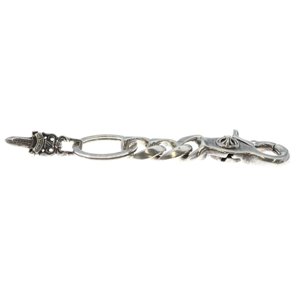 Chrome Hearts Clp Chn Classic-s Short Classic Link Key Chain Silver Key Holder — view 3