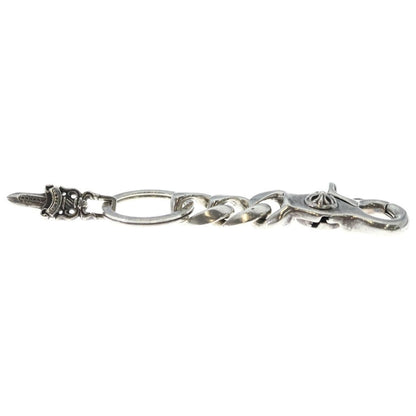 Chrome Hearts Clp Chn Classic-s Short Classic Link Key Chain Silver Key Holder — view 3