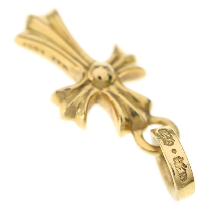 Chrome Hearts 22k Crs Baby Fat P Dia Fat Cross Pave Diamond Pendant Top Gold — view 5