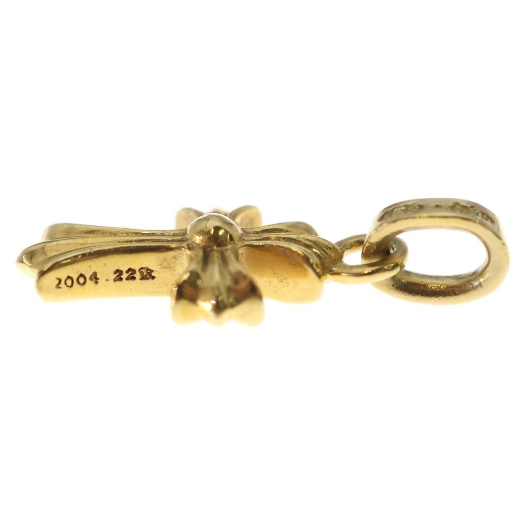 Chrome Hearts 22k Crs Baby Fat P Dia Fat Cross Pave Diamond Pendant Top Gold — view 3
