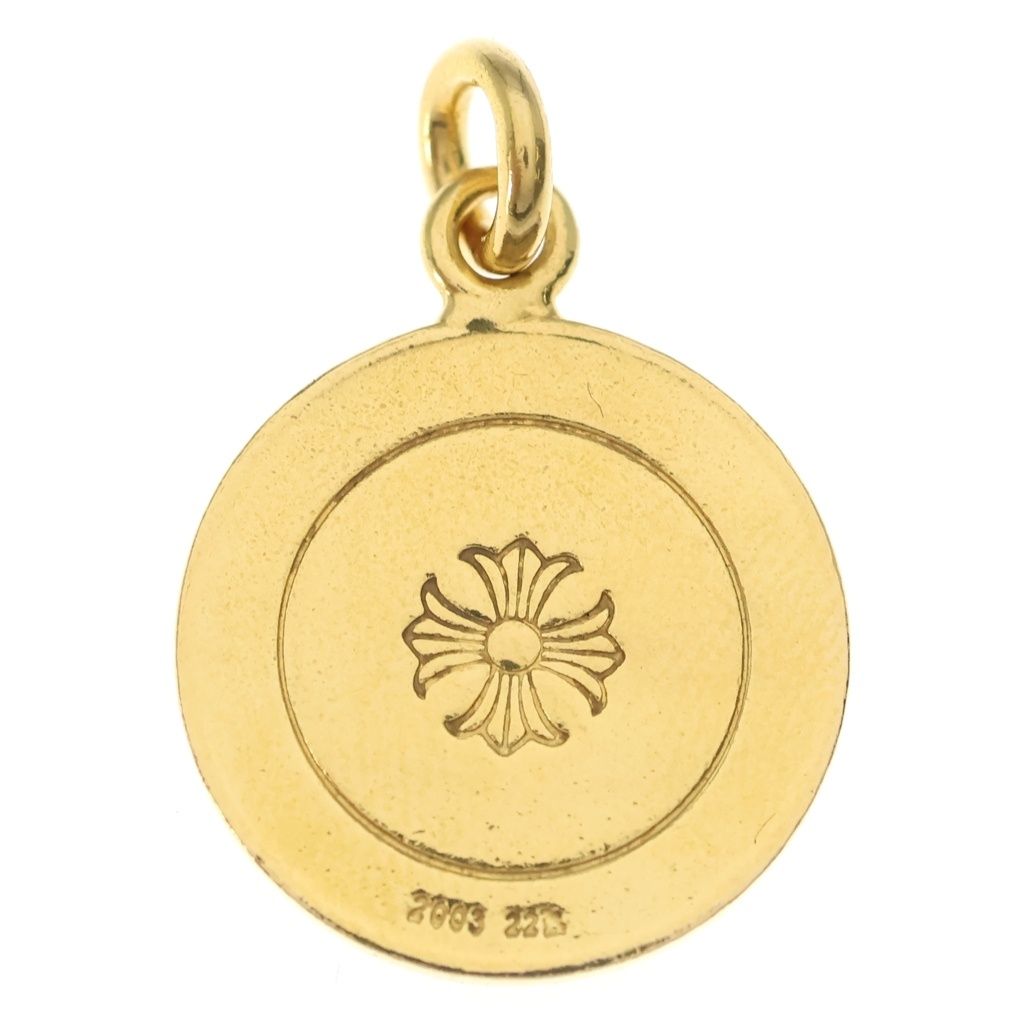 Chrome Hearts 22k Chrm Angl Mdl Angel Medal Pendant Top Gold — view 2