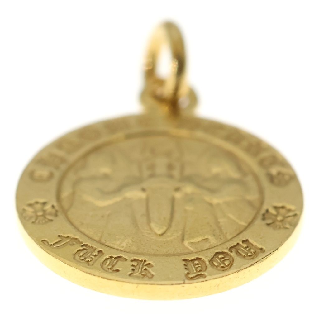 Chrome Hearts 22k Chrm Angl Mdl Angel Medal Pendant Top Gold — view 5